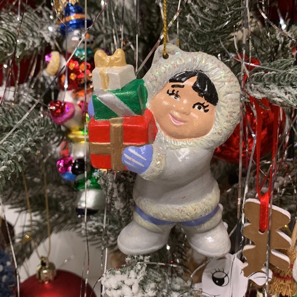 Alaskan native girl ornament - Picture 2 of 11